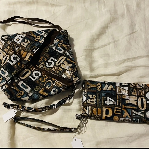 Bag & Clutch set handmade small new quirky cute monkey numbers - Picture 9 of 12